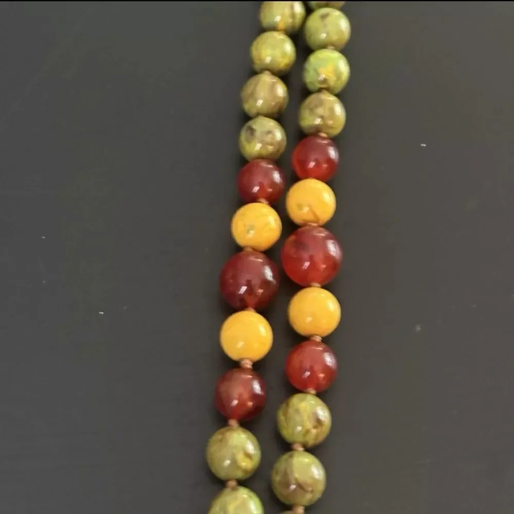 Vintage JOAN RIVERS Multi Faux Gemstone Pearl Beads 65” Long Necklace Gold NWOT